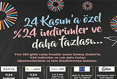 24 Kasım’a özel %24 İndirim